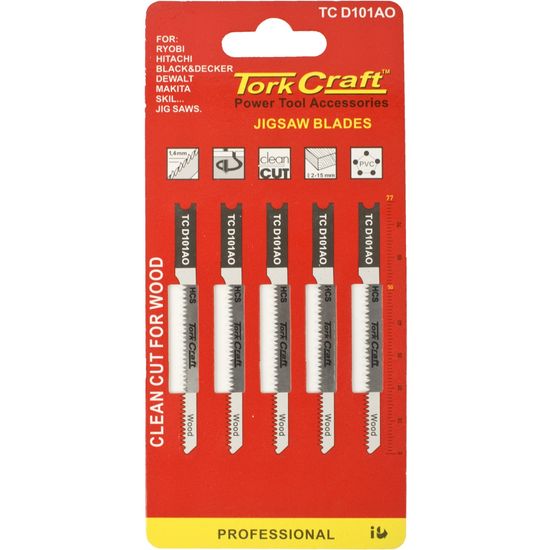 U-shank Jigsaw Blade20tpi For Wood 1.4mm 5pc